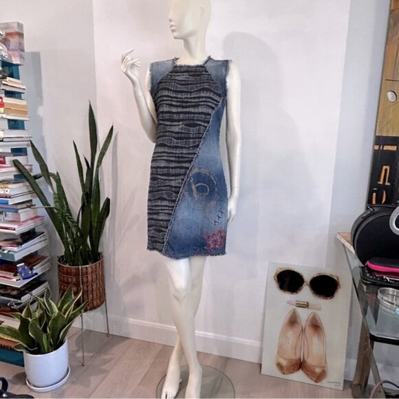 Desigual Cherize Stylized Denim Mini Dress - Picture 4 of 15
